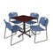 Kobe Kobe Square Table & Chair Set, Wood, Metal, Polypropylene Top TKB3030MH44BE - alternate 1